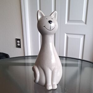 Charming Gray Cat Figurine